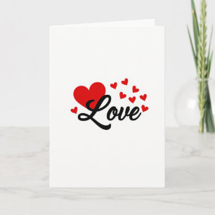 Tarjeta de guión de Corazones de Amor Rojo