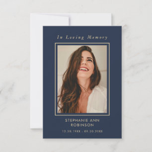 Tarjeta de guion de oro azul conmemorativa de la f
