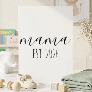 Tarjeta de guión del año de Minimalist Mama Est