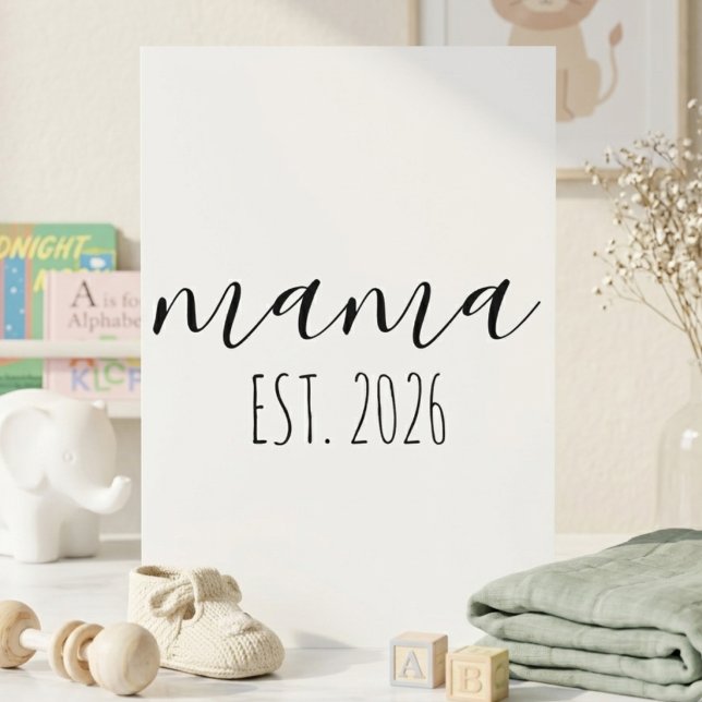 Tarjeta de guión del año de Minimalist Mama Est (Subido por el creador)