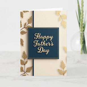 Tarjeta de guión del día de los padres dorados