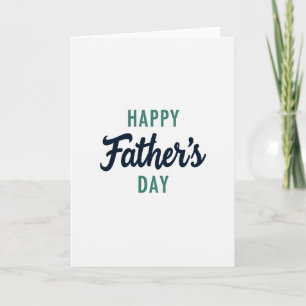 Tarjeta de guión del día feliz turquesa