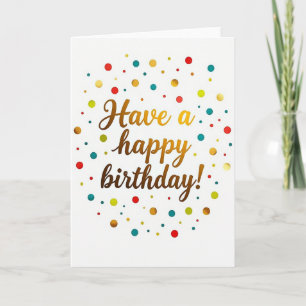 Tarjeta de guión dorado festivo