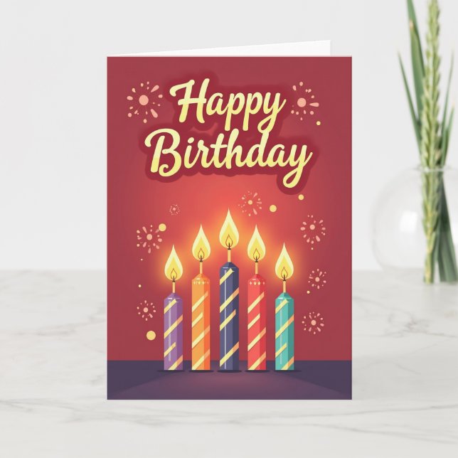 Tarjeta de guión luminosa festiva (Anverso)