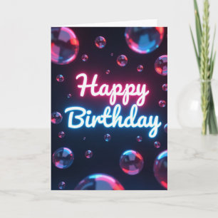 Tarjeta de guión neon festivo