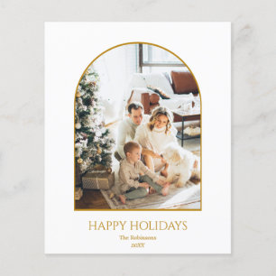 Tarjeta de guión para el arco de oro de los Navida