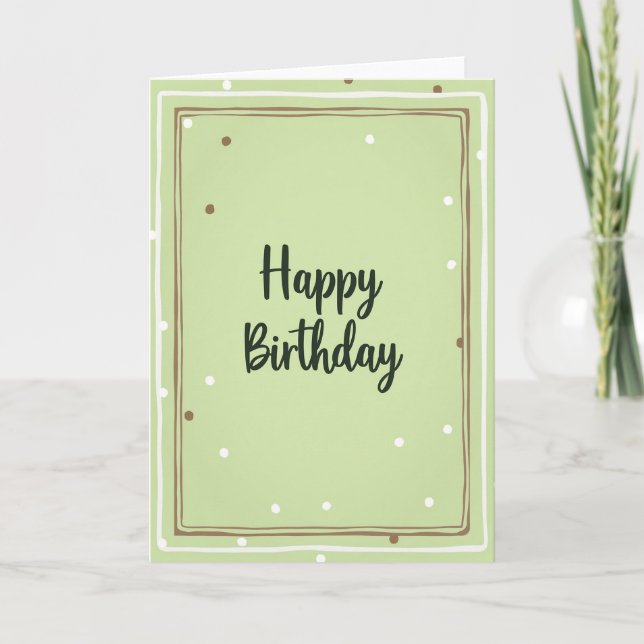 Tarjeta de guión verde alegre (Anverso)