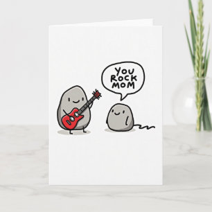 Tarjeta de guitarra dulce día de la madre