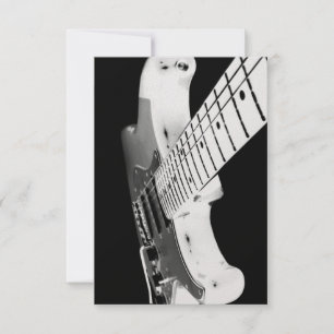Tarjeta de guitarra eléctrica blanca