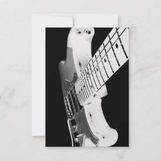 Tarjeta de guitarra eléctrica blanca