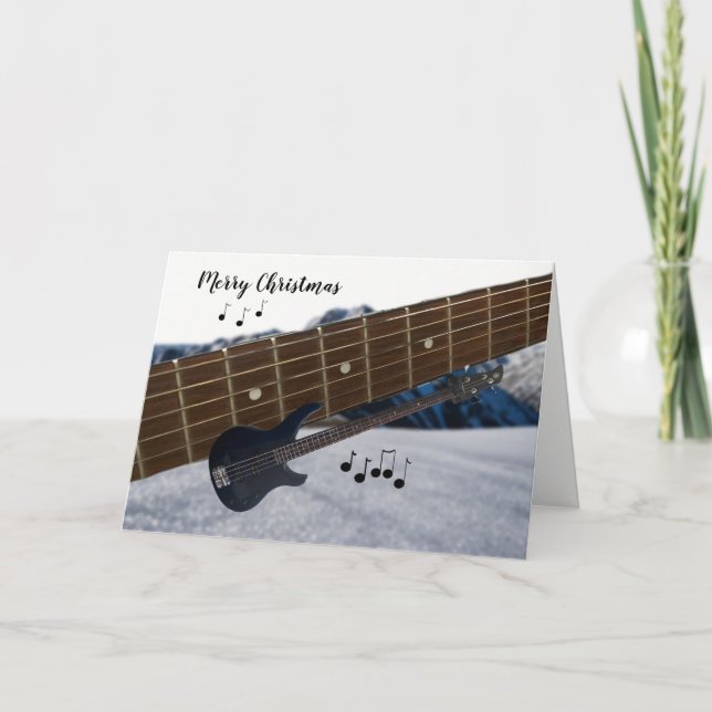 Tarjeta de Guitarra Eléctrica de Navidad (Anverso)