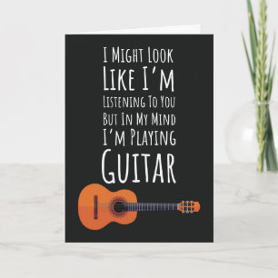 Tarjeta de Guitarrista Divertido Guitarrista Humor