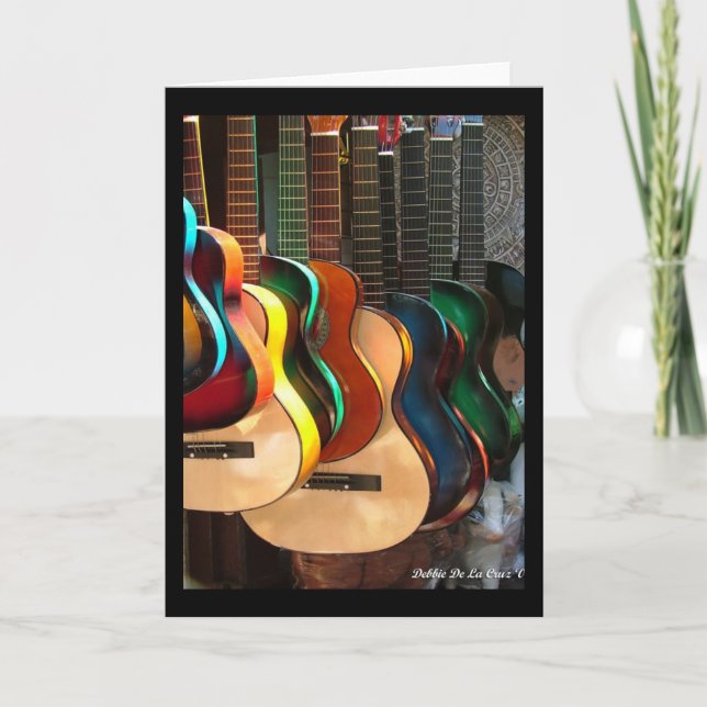 Tarjeta de Guitars de líneas y curvas (Anverso)