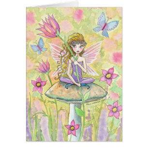 Tarjeta de Hada de las Flores de Nicolette