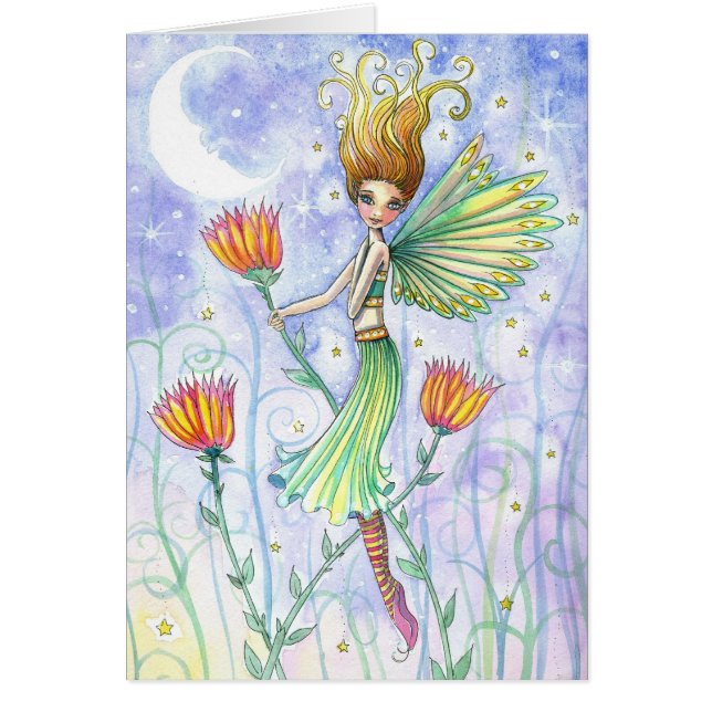 Tarjeta de Hada de las Flores por Molly Harrison (Frente)