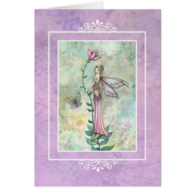 Tarjeta de Hada de las Flores por Molly Harrison (Frente)