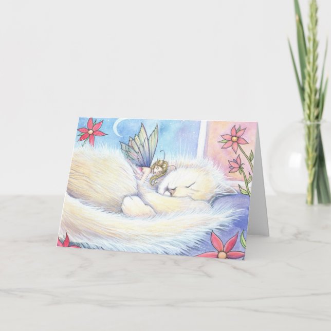 Tarjeta de Hada Dulce y Gato (Anverso)