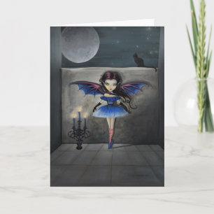 Tarjeta de hada vampírica gótica de bailarina