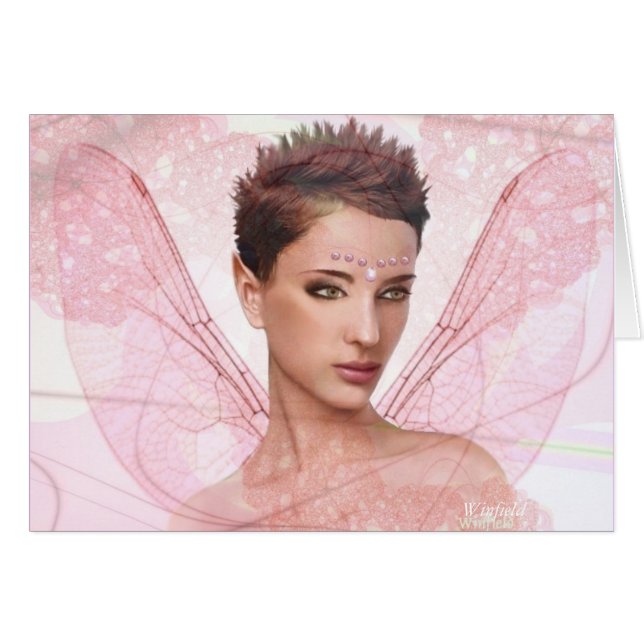 Tarjeta de hadas - "Cassy" (espacio en blanco) (Anverso (Horizontal))