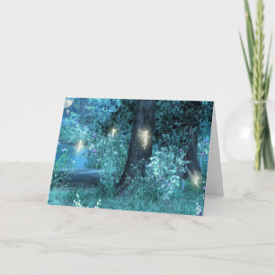 Tarjeta de hadas de jardín