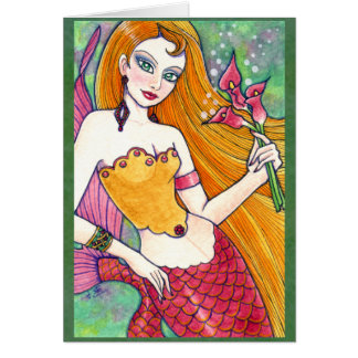 Tarjeta de hadas de la fantasía del lirio de la