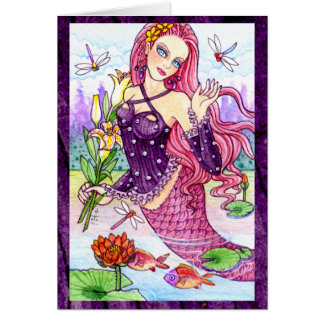 Tarjeta de hadas de la fantasía del mar de la
