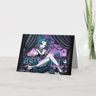 Tarjeta de hadas de la fiesta del té de las