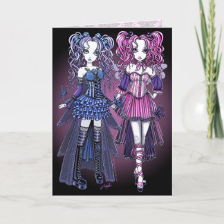 Tarjeta de hadas de las hermanas de las costuras