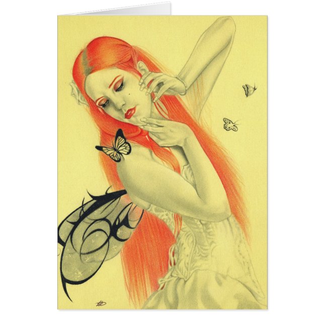 Tarjeta de hadas de los secretos de la mariposa (Frente)