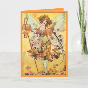 Tarjeta de hadas de otoño para toda ocasión