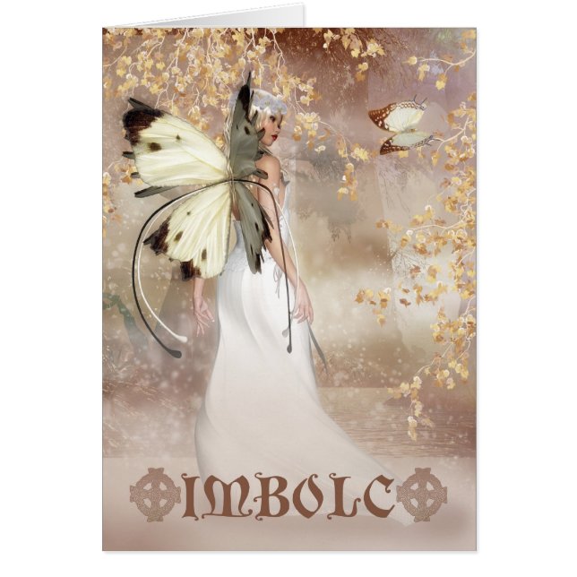 Tarjeta de hadas del arte de la fantasía de Imbolc (Frente)