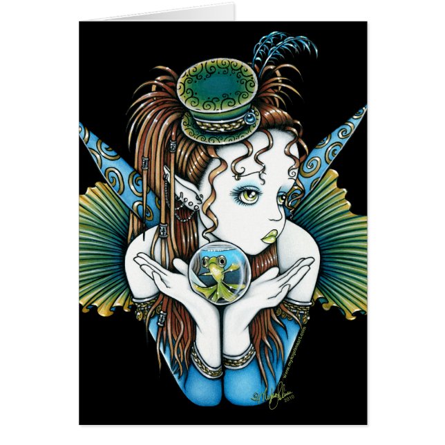 Tarjeta de hadas del arte de las costuras de los (Frente)