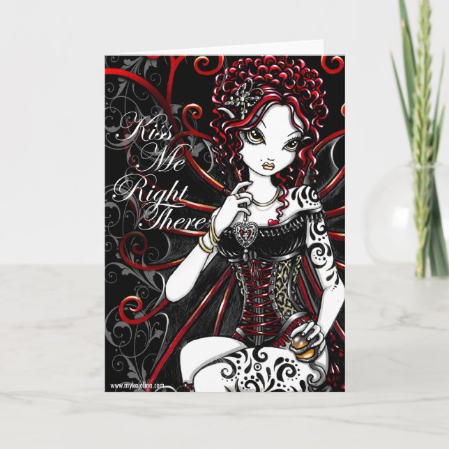 Tarjeta de hadas del día de San Valentín de Sasha (Anverso)