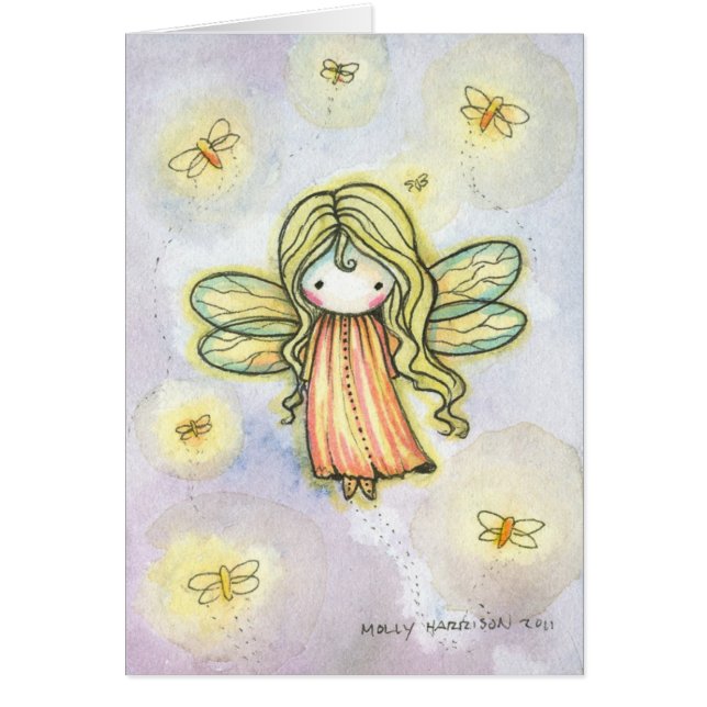 Tarjeta de hadas 'Firefly Cutie' de Molly Harrison (Frente)