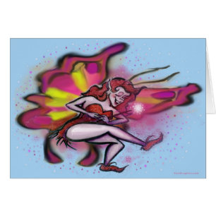 Tarjeta de hadas rosa