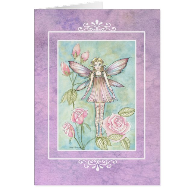 Tarjeta de hadas Rosa de Molly Harrison (Frente)
