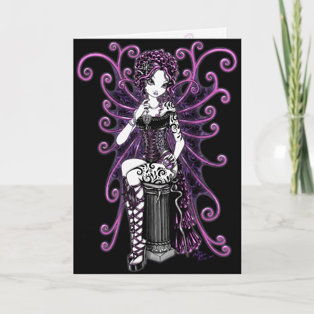 Tarjeta de hadas "Sasha" Couture Pink Valentine (Anverso)