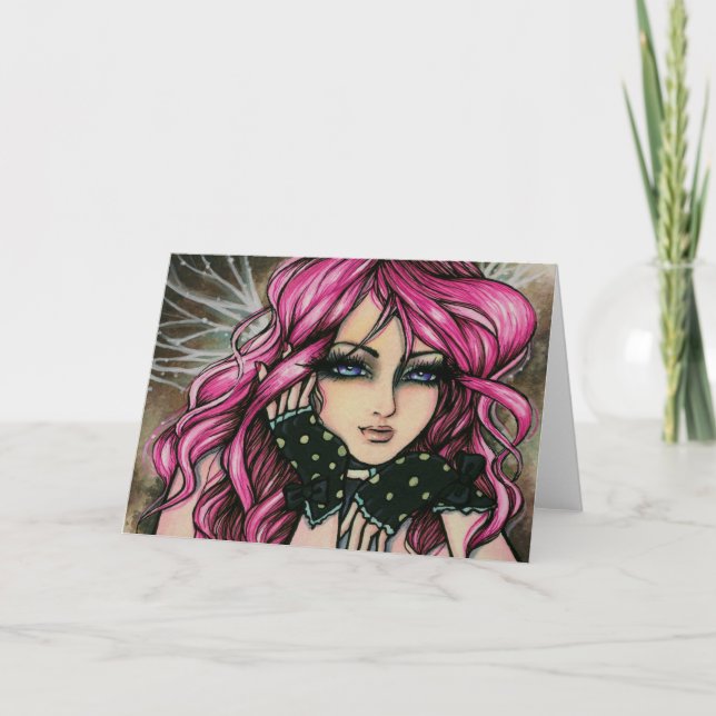 Tarjeta de hadas Steampunk "Genevieve" (Anverso)