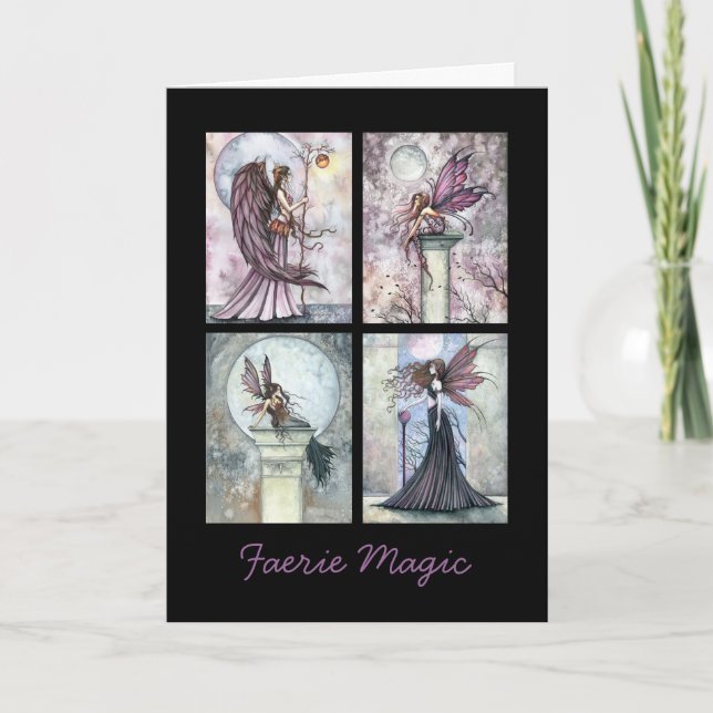Tarjeta de Hadas Tarjeta de Cumpleaños Magia de Ha (Anverso)
