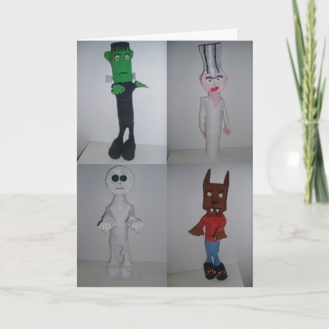 Tarjeta de Hallowe’en "Gabinete de los no-muertos" (Anverso)