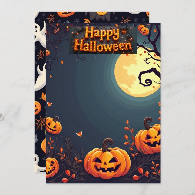 tarjeta de halloween (Anverso / Reverso)