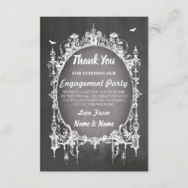Tarjeta de Halloween agradecimiento boda marco gót