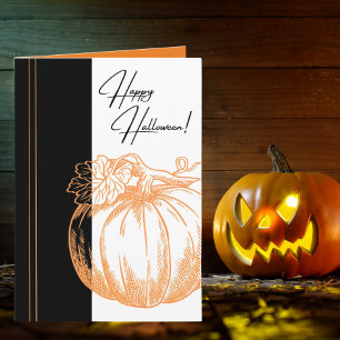 Tarjeta de Halloween Artsy Pumpkin