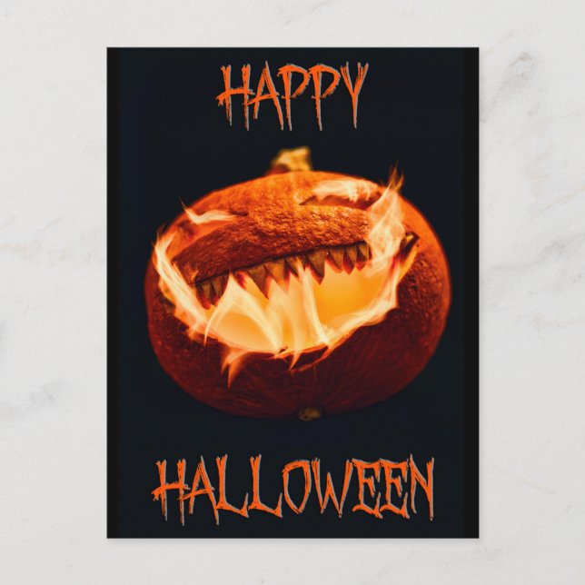 Tarjeta de Halloween Atroz (Anverso)