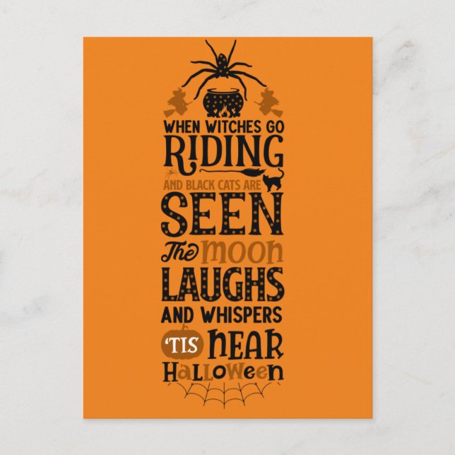 Tarjeta de Halloween Atroz (Anverso)