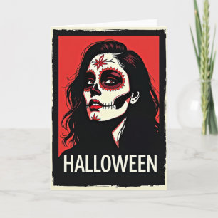 Tarjeta de Halloween con Calavera