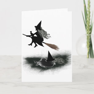Tarjeta de Halloween con miedo