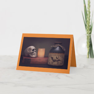 Tarjeta de Halloween con un dicho dentro