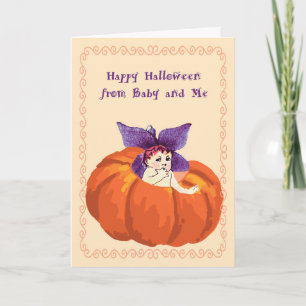 Tarjeta de Halloween de Baby & Me