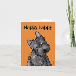 Tarjeta de halloween de Cairn Terrier de KiniArt
